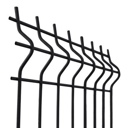 Zváraný plotový panel 3D ZnPVC 2500x1730x4mm čierna