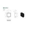 Krytka do samonosného profilu 60x60mm-PVC