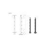 Stĺpik DUB D50/5x12mm, v=100cm, VK-Schodisko