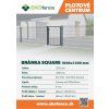Bránka 1kr. SQUARE ZnPVC 1000x1200mm antracit