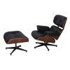 Kožené kreslo Charles & Ray Eames replika orech
