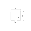 Profil vodiaci spodný Zn, 78x78x4mm, L3m