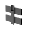 Hliníkový plotový adaptér pre výplne 40 mm a pre fasádny systém 45 x 20 – 6,0 m – Antracit RAL 7016