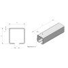 Profil vodiaci spodný Zn, 78x78x4mm, L7m