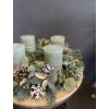 kreativní sada adventní věnec - luxusní svíčky - základ hotov