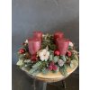 kreativní sada adventní věnec - luxusní svíčky - základ hotov