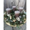Adventní věnec na stůl přírodní - hnědá
