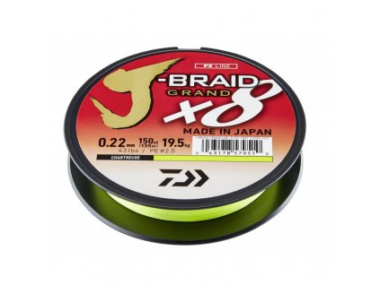 daiwa j braid grand x8 chartreuse