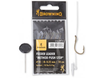 Feeder Leader Method Push Stop bronze 10cm 6ks (Veľkosť 14)