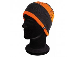 fox black orange beanie ciapka