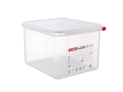 Araven PP GN1/2 200mm 12,5l transparent, vzduchotěsná, s víkem