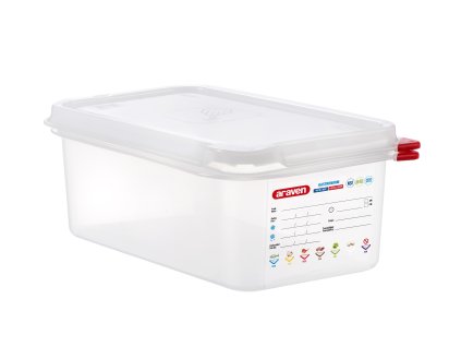 PP GN1/4 100MM 2,8 L TRANSPARENT, VZDUCHOTĚSNÁ