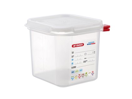 Araven PP GN1/6 150mm 2,6 l transparent, vzduchotěsná, s víkem