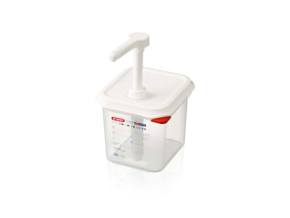 Araven dávkovací nádoba s pumpou GN1/6 transparent