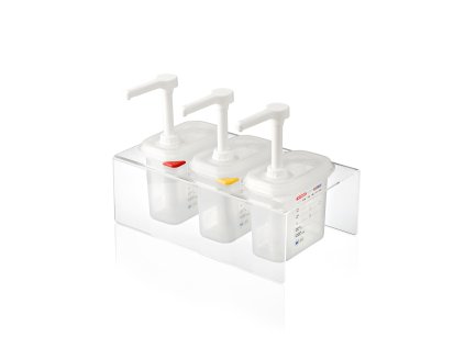 Araven stojan na 3 dávkovače GN1/9 transparent