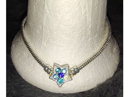 Náramek z chirurgické oceli Vločka 21cm