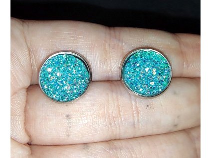 Třpytivé peckové náušnice