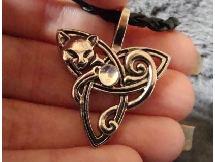 Triquetra s kočkou a měsíčním kamenem