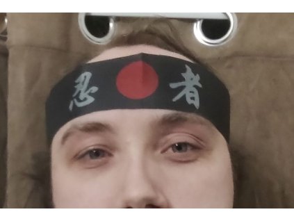 Černá japonská čelenka Ninja (忍者)