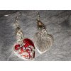 Gothické náušnice se srdcem a netopýrem