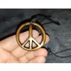Hnědý náhrdelník Peace