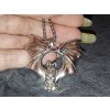 Postříbřený náhrdelník Netopýr