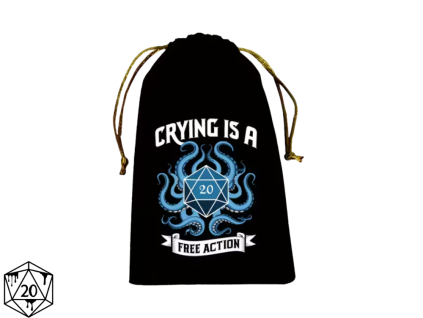 Crying is FREE Action - Semišový sáček