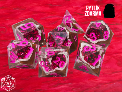 Ametyst II mineral - Sada kostek pro DnD