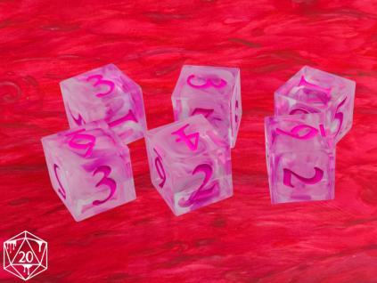 Pinky Cloud 2- Sada 6D6 kostek