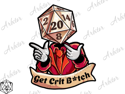 Get Crit B*tch – vinylová samolepka s laminací