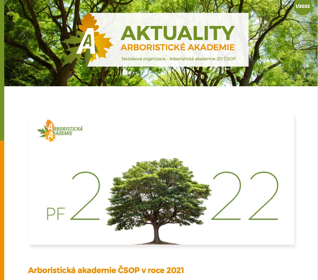 Aktuality Arboristické akademie - 1/2022
