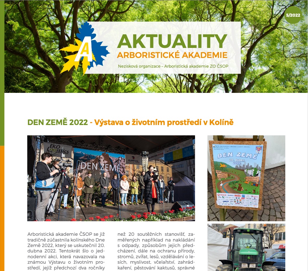 Aktuality Arboristické akademie - 5/2022