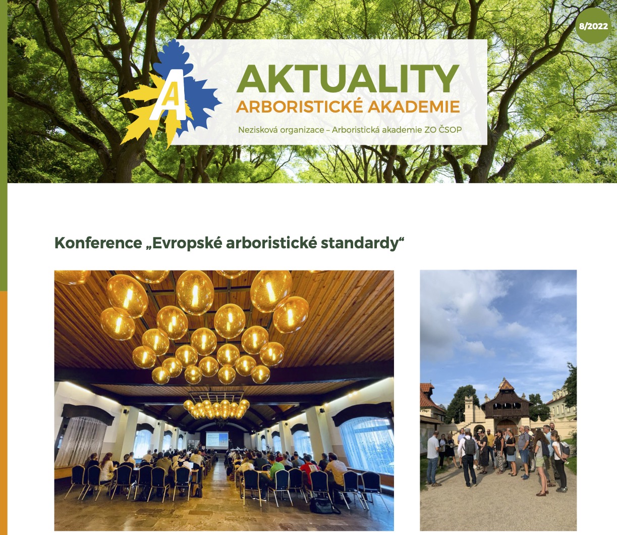 Aktuality Arboristické akademie - 8/2022