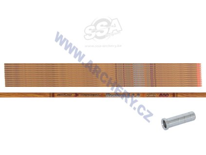 Trubka šípu Skylon Bentwood s končíkem a insertem 12 ks (Spine 350)