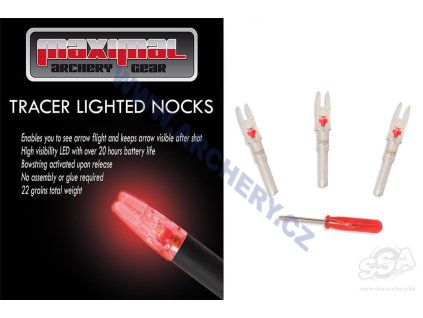 Svítící končík šípu Maximal set 3 ks (Šíp "X" - 5.2 mm)