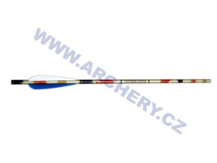 Šíp kuše 20"-22" XX75 Magnum 2219 bez hrotu (Končík halfmoon nock - končík se zářezem, Délka 22", Barva šedá)