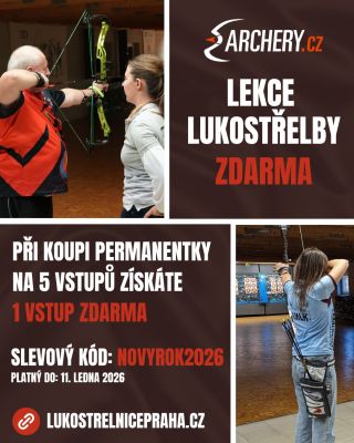 Dnes otevíráme po vánočních prázdninách a máme tu pro vás novoroční dárek! 🎁 Neseďte doma a přijďte si zastřílet 🏹 k nám...