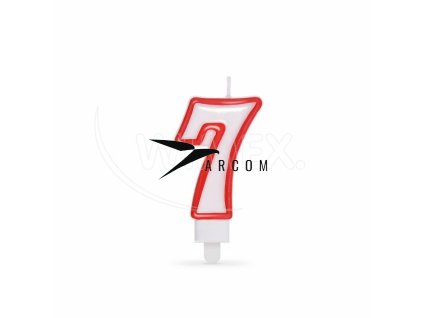 Číslová sviečka so stojančekom "7" 75mm [1 ks]