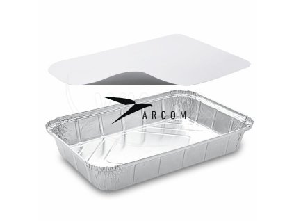 Miska (ALU) hranatá 315 x 211 x 51 mm 2000ml + viečko [10 sád]