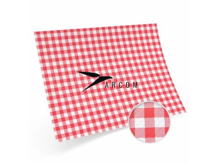 Papierové prestieranie Karo červené 40 x 30 cm [200 ks]