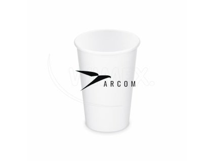 Papierový pohár biely Ø80mm 330ml `ML: 0,3L/10oz` [50 ks]
