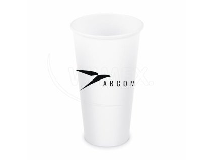 Papierový pohár biely Ø90mm 610ml `XXL: 0,5L/20oz` [50 ks]