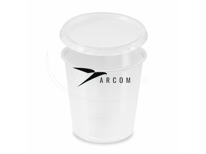 Miska (PP) okrúhla priehľadná 500ml + viečko [250 sád]