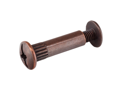 spojovací šroub s maticí pro nábytek 8mm bronz
