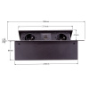 zásuvka výklopná do desky 2x230V+2xUSB černá