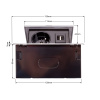 elektrická zásuvka do kanceláře výklopná 1x230V+2xUSB šedá