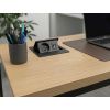 výklopná zásuvka do pracovního stolu 1x230V+2xUSB černá