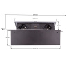 elektro zásuvka do nábytku výklopná 2x230V+2xUSB šedá