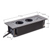 elektro zásuvka do stolu Intro 2x230V 2xUSB černá