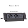 kuchyňská elektro zásuvka Intro 2x230V USB A+C černá